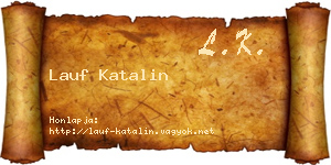 Lauf Katalin névjegykártya