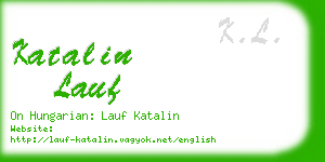 katalin lauf business card